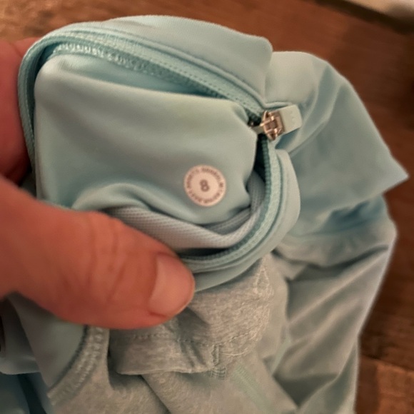 Lululemon speed up shorts in a frosty blue color. - Picture 2 of 7